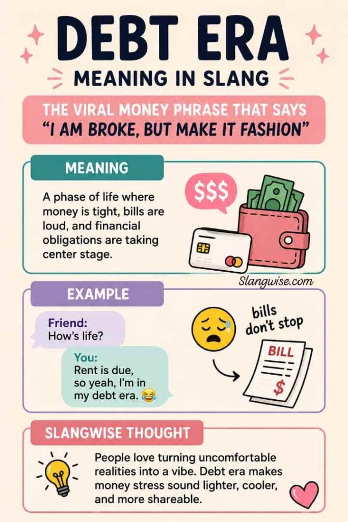 Debt Era Meaning in Slang: The Viral Money Phrase That Says “I Am Broke, But Make It Fashion”