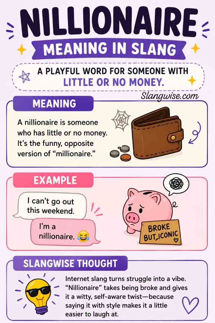 Nillionaire Meaning in Slang: The Funny Word That Perfectly Describes Being Broke