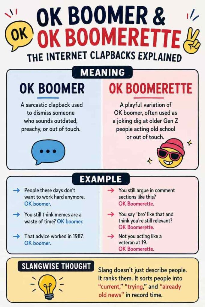 OK Boomer and OK Boomerette Meaning in Slang: The Gen Alpha Clapbacks Turning Older Gen Z Into “Ancient History”