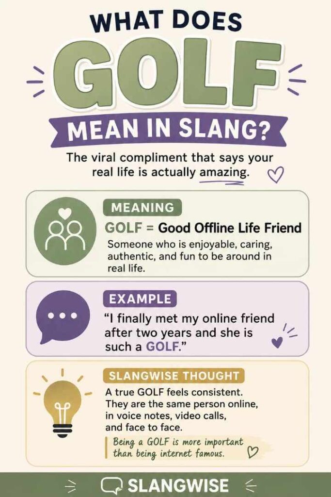 GOLF Meaning in Slang: The Viral Compliment That Says Your Real Life Is Actually Amazing