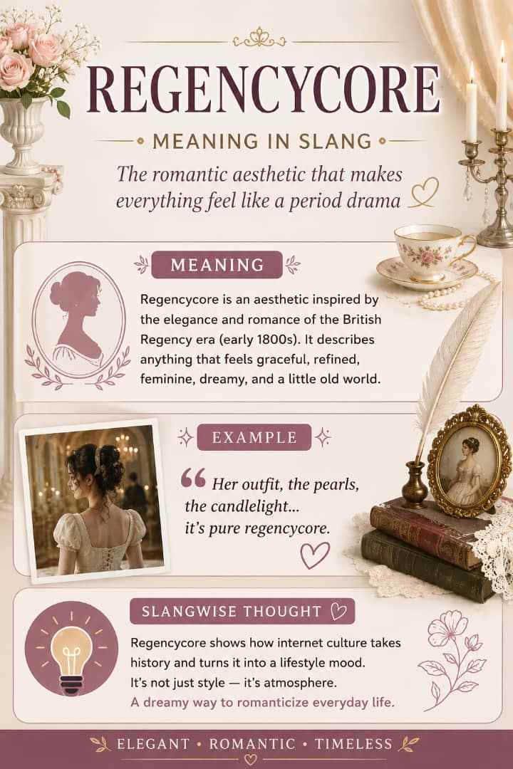Regencycore Meaning in Slang: The Romantic Aesthetic That Makes Everything Feel Like a Period Drama