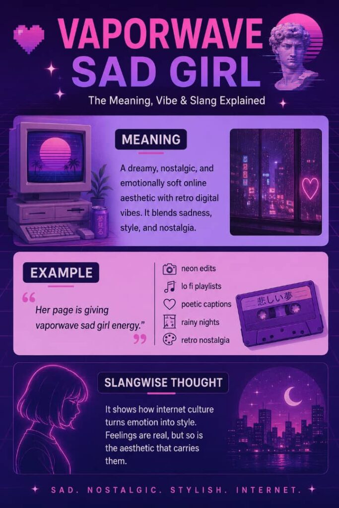 Vaporwave Sad Girl Meaning in Slang: The Internet Aesthetic That Feels Soft, Nostalgic, and a Little Heartbroken