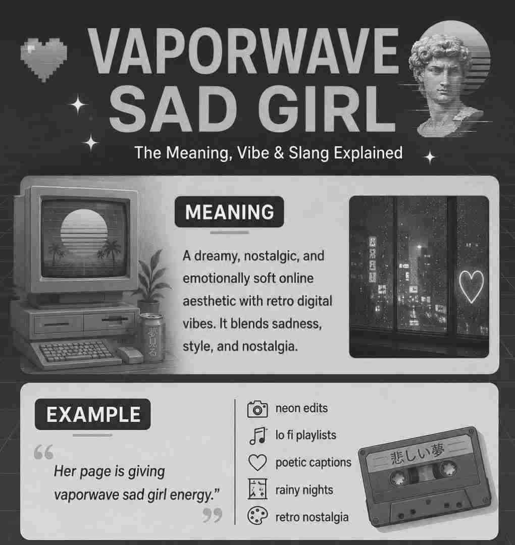 Vaporwave Sad Girl Meaning in Slang: The Internet Aesthetic That Feels Soft, Nostalgic, and a Little Heartbroken