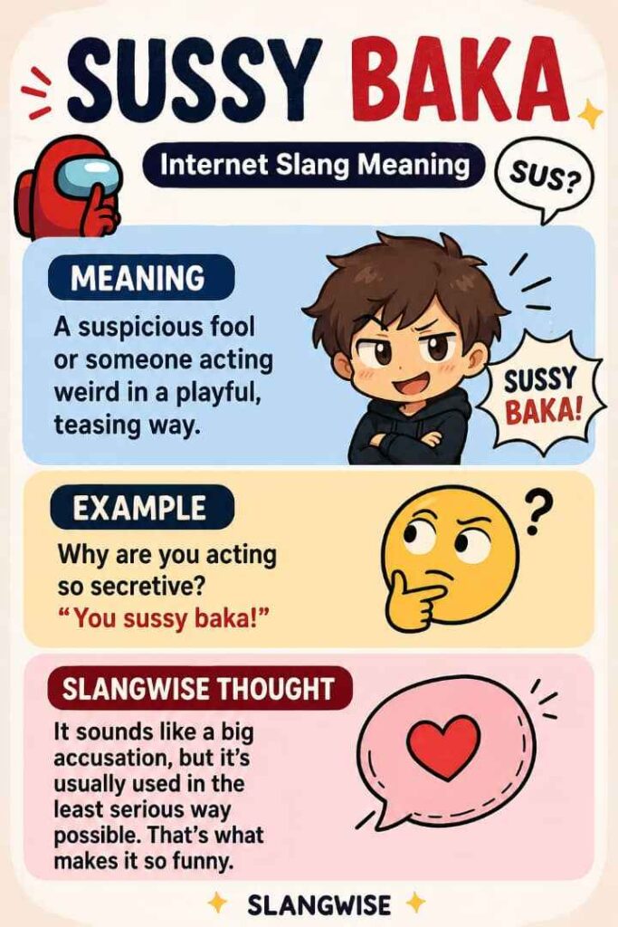 Sussy Baka Meaning in Slang: Why This Weird Little Phrase Took Over the Internet