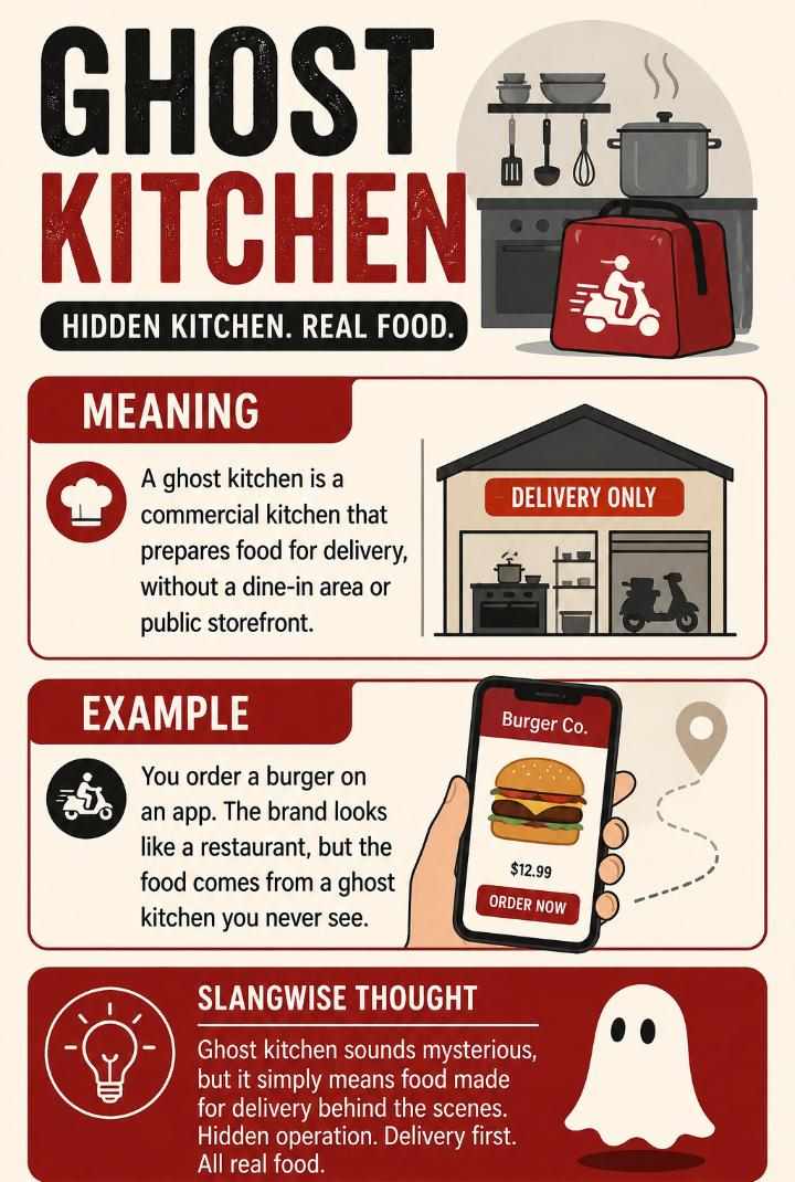 Ghost Kitchen Meaning in Slang: The Weird Food Term That Sounds Spooky but Is Everywhere Online