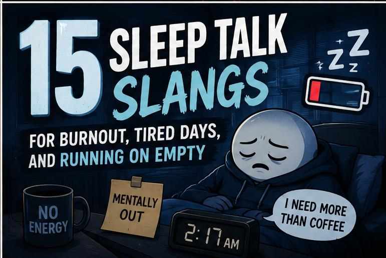 15 Sleep Talk Slangs for Burnout, Tired Days, and Running on Empty