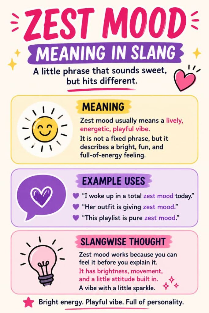 Zest Mood Meaning in Slang: The Viral Little Phrase That Sounds Sweet, But Hits Different