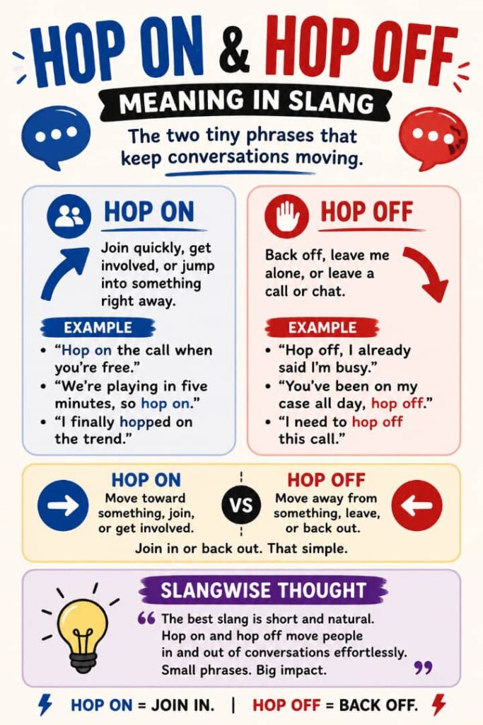 Hop On and Hop Off Meaning in Slang: The Two Tiny Phrases That Keep Conversations Moving