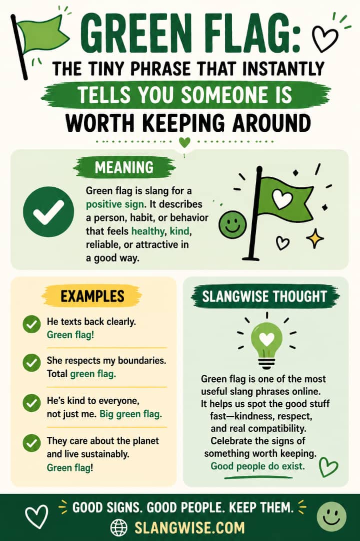 Green Flag Meaning in Slang: The Tiny Phrase That Instantly Tells You Someone Is Worth Keeping Around
