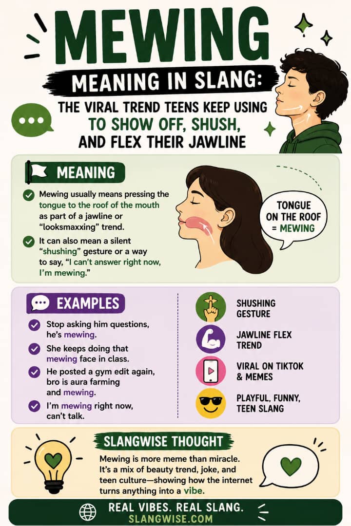 Mewing Meaning in Slang: The Viral Trend Teens Keep Using to Show Off, Shush, and Flex Their Jawline