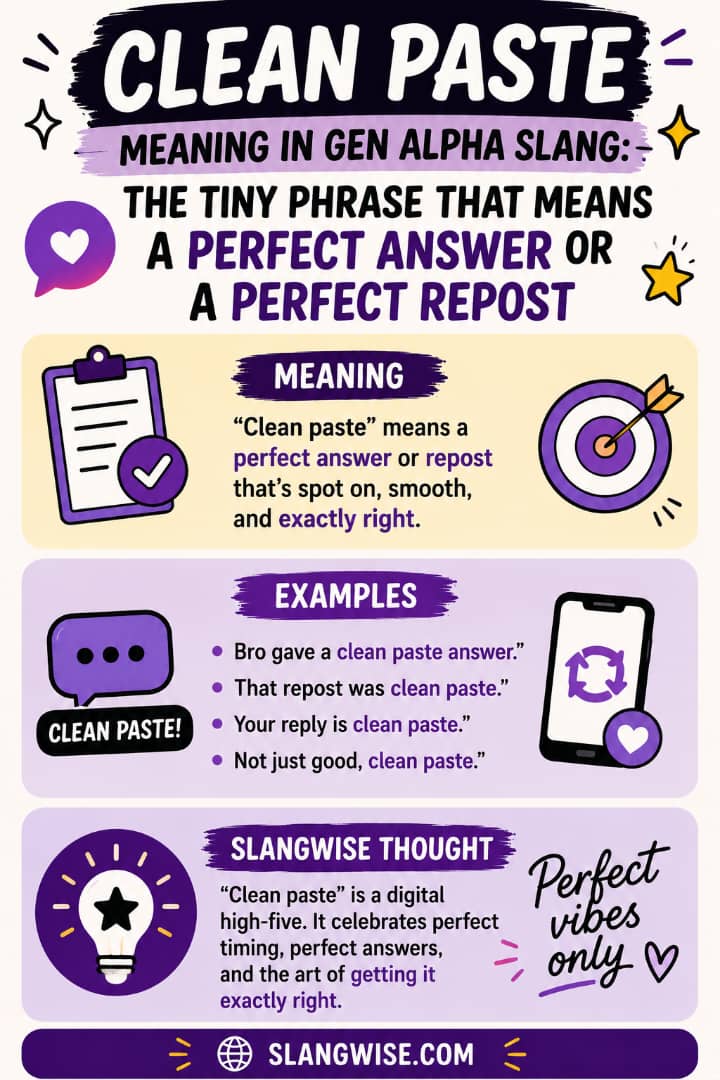 Clean Paste Meaning in Gen Alpha Slang: The Tiny Phrase That Means a Perfect Answer or a Perfect Repost