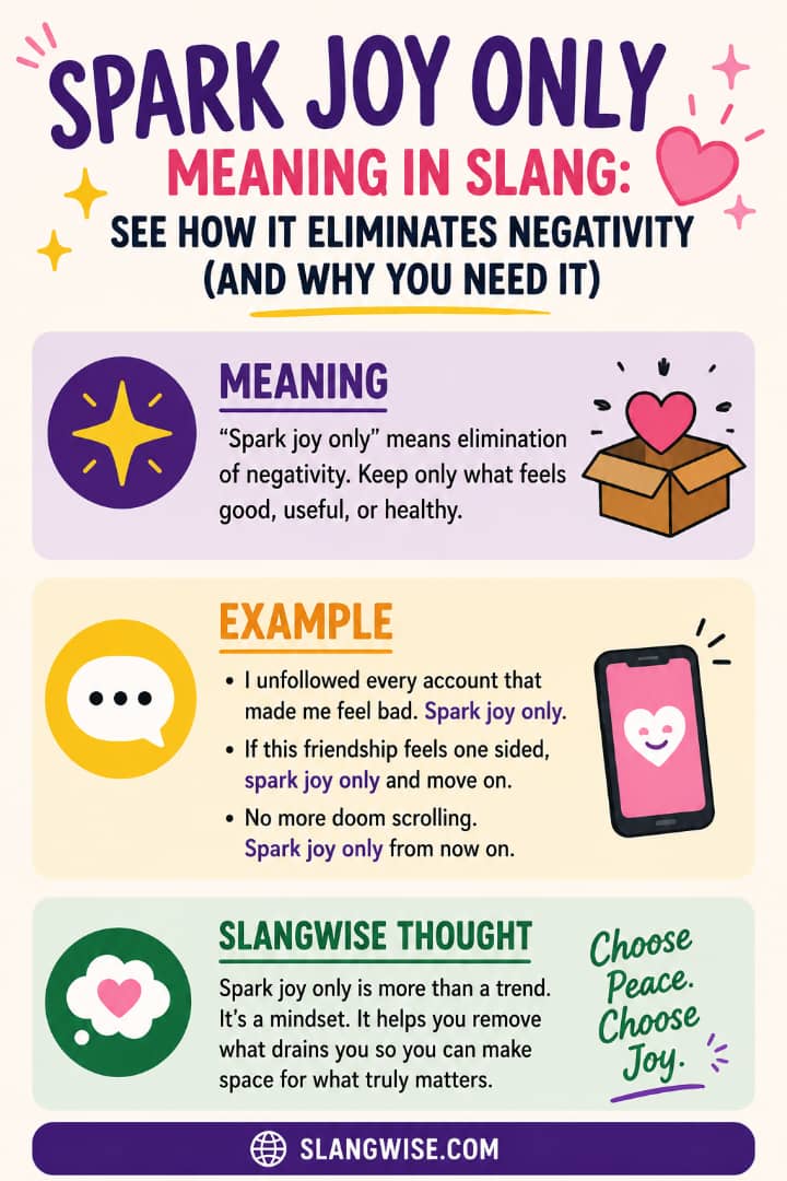 Spark Joy Only Meaning in Slang: See How It Eliminates Negativity (And Why You Need It)”