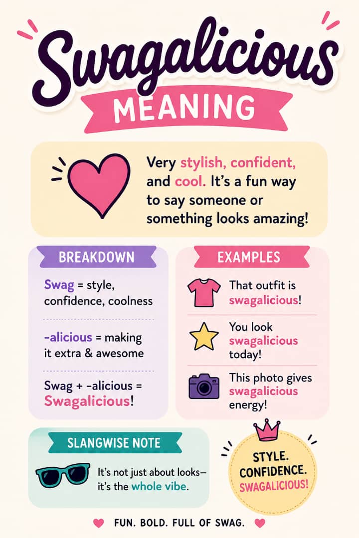 What does swagalicious mean in slang?