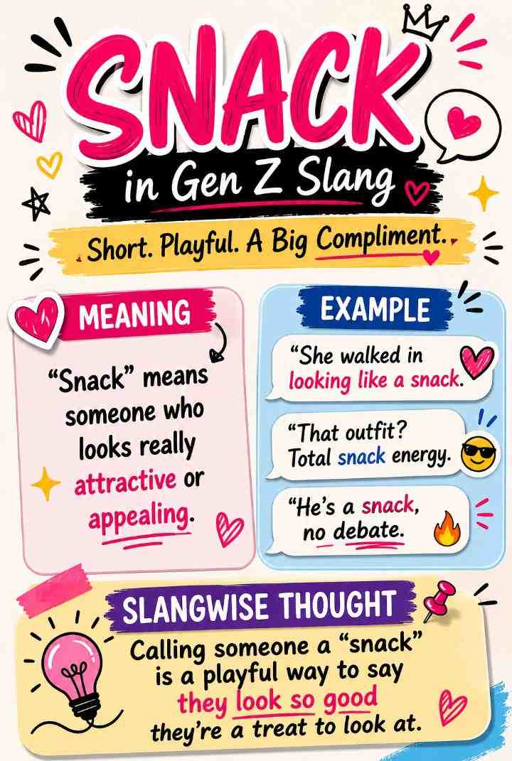 What does “snack” mean in Gen Z slang?
