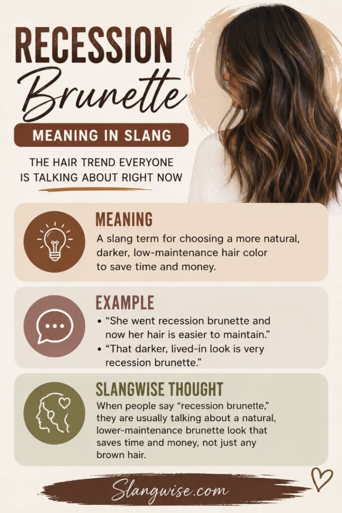 Recession Brunette Meaning in Slang: The Hair Trend Everyone Is Talking About Right Now