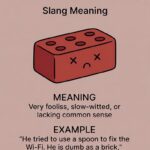 Dumb as a brick is a slang insult that means extremely foolish or slow witted. Learn what it means, how people use it, and why it sounds so memorable.