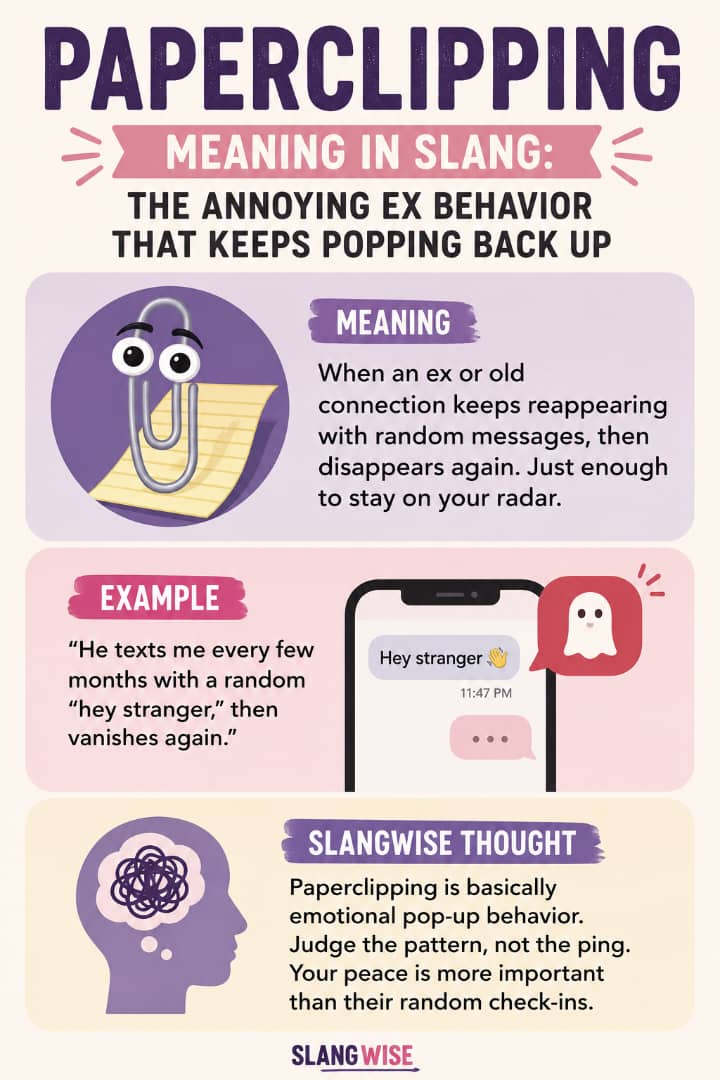 Paperclipping Meaning in Slang: The Annoying Ex Behavior That Keeps Popping Back Up