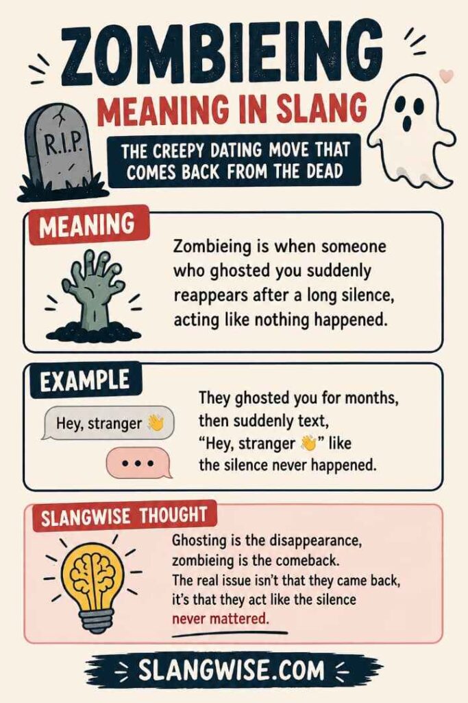 Zombieing Meaning in Slang: The Creepy Dating Move That Comes Back From the Dead
