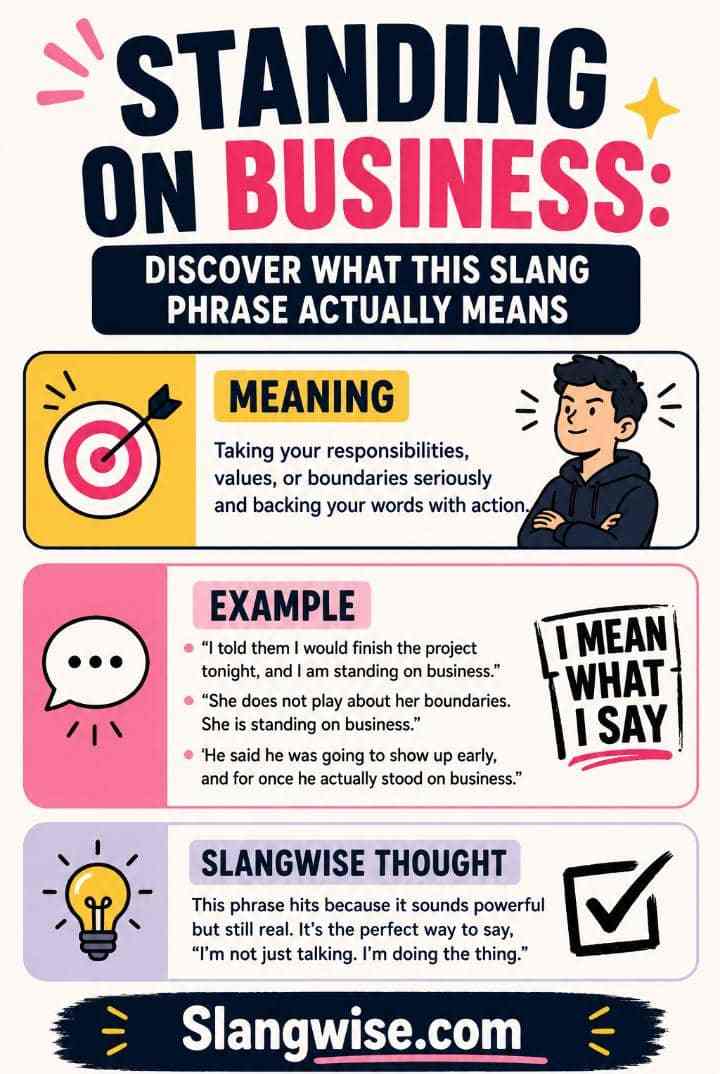 Standing on Business: Discover What This Slang Phrase Actually Means