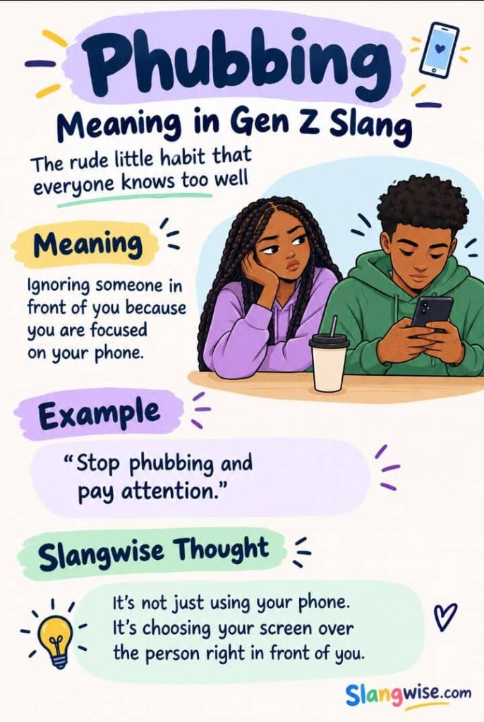 What does phubbing mean in Gen Z slang?