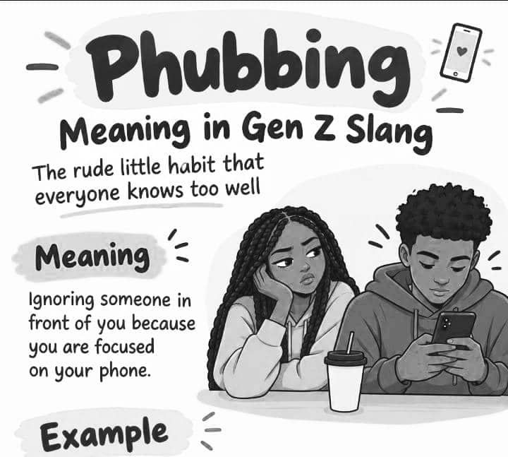 What does phubbing mean in Gen Z slang?