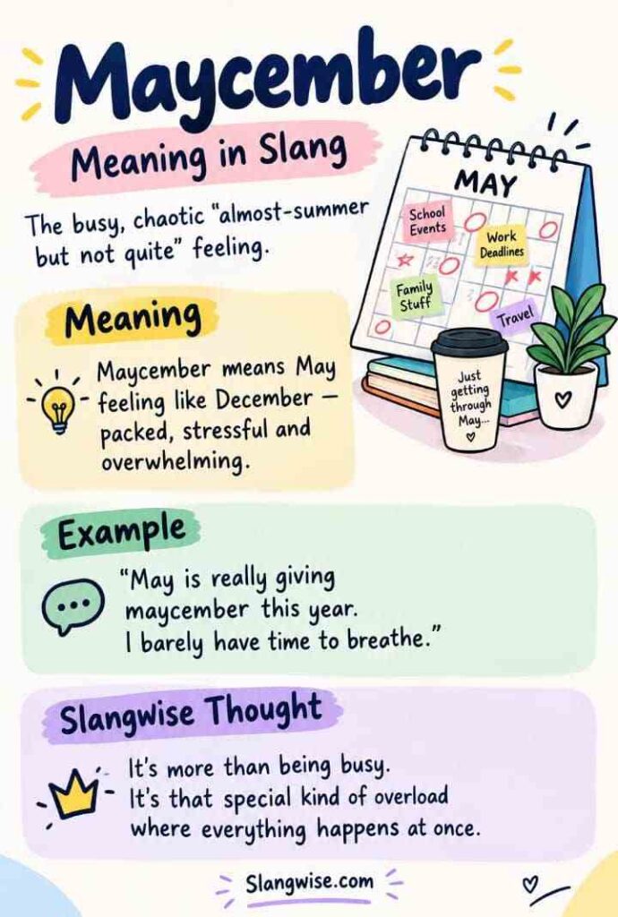 Maycember Meaning in Slang: The Busy, Chaotic “Almost-Summer But Not Quite” Feeling Everyone Keeps Talking About