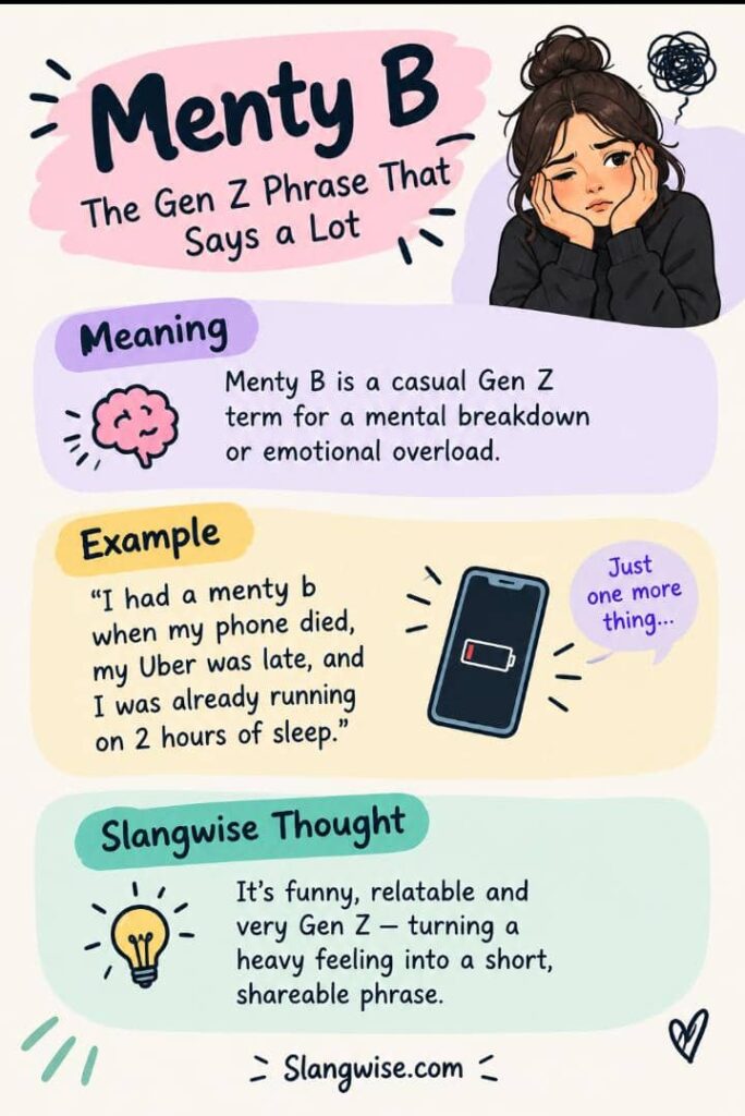 Menty B meaning explained: discover what this Gen Z slang means, where it came from, how to use it, and the real vibe behind the phrase.