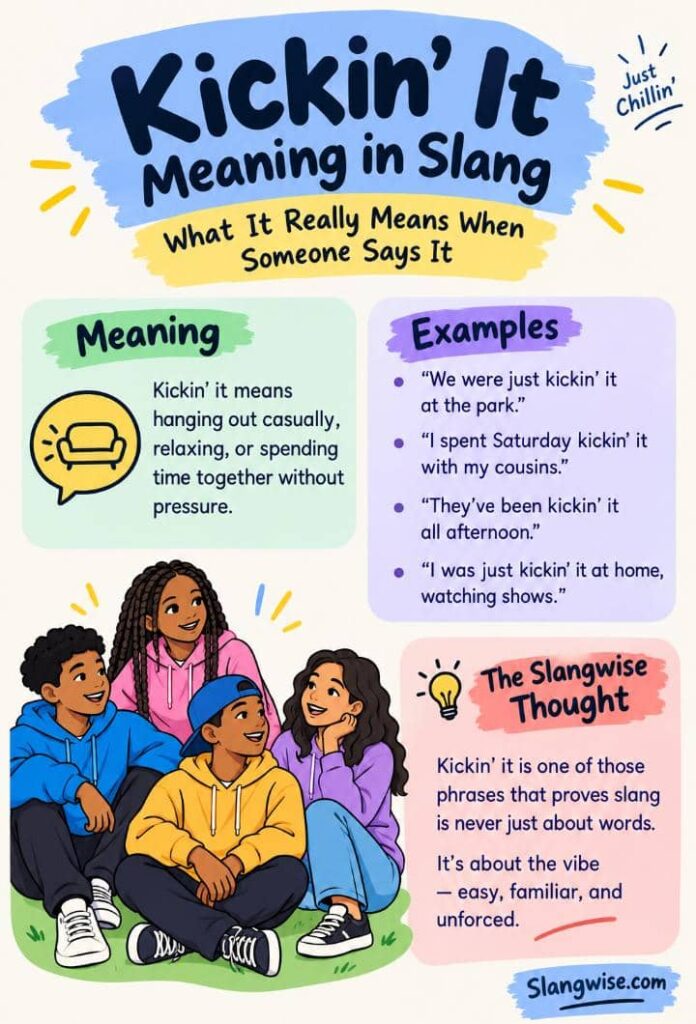 Kickin’ It Meaning in Slang: What It Really Means When Someone Says It