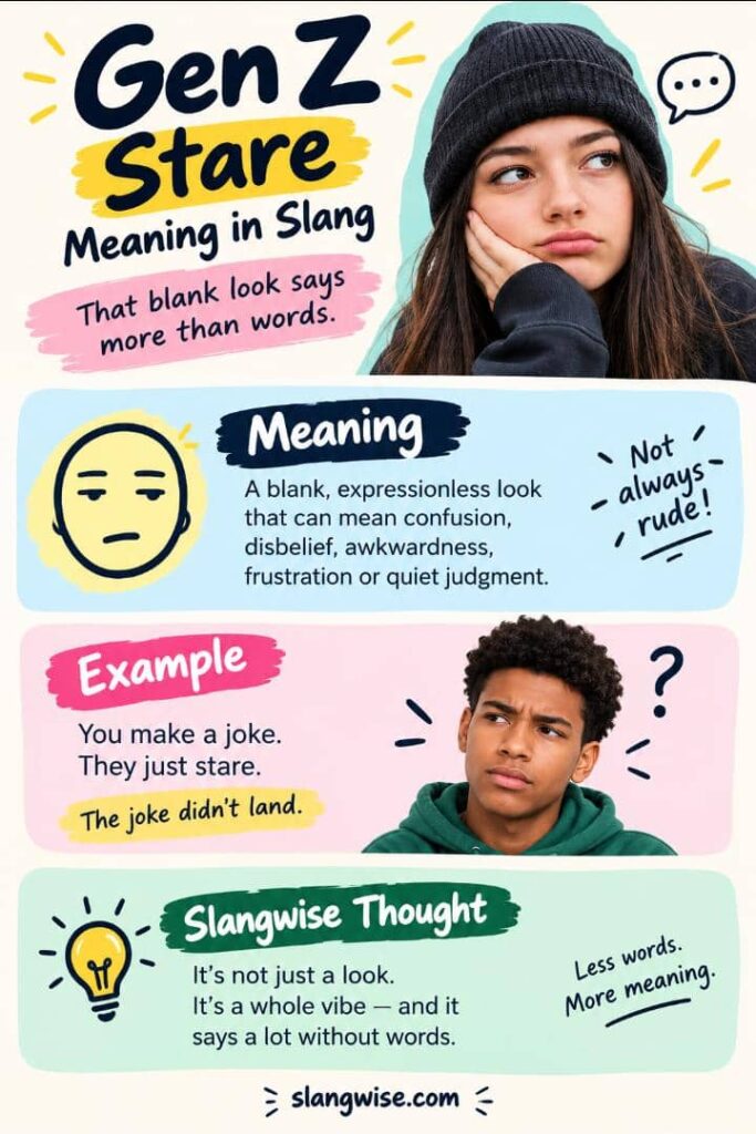 Gen Z Stare Meaning in Slang: What It Really Means When They Look at You Like That