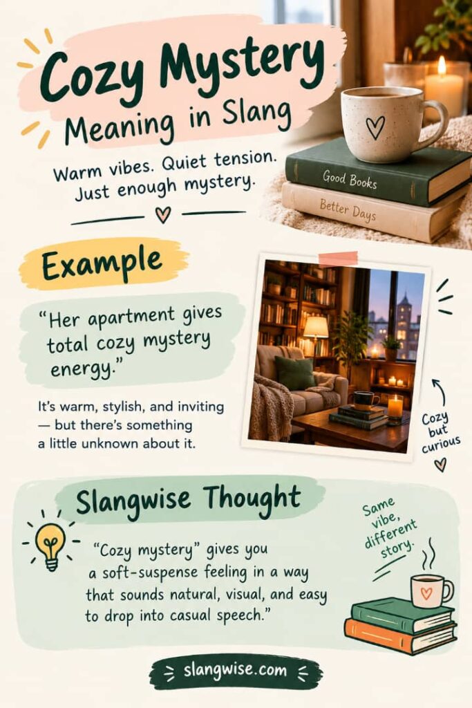 Cozy Mystery Meaning in Slang: Why People Use It to Describe Soft, Low-Stakes Drama